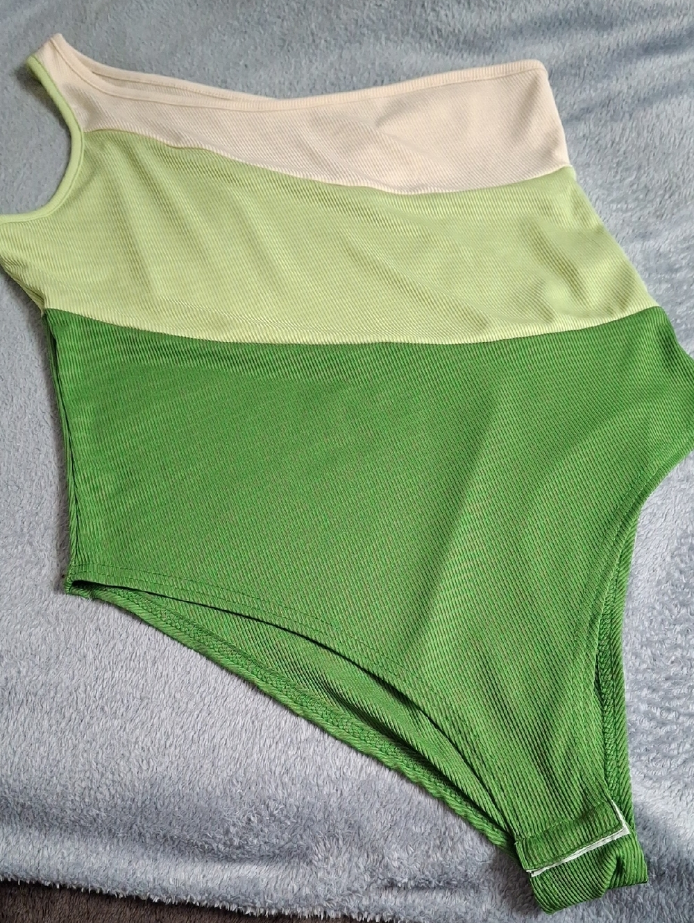 SHEIN/ Asymetrical Bodysuit- W Sz 12 - Picture 4 of 6